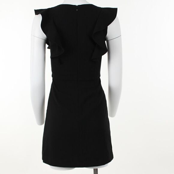 French Connection Whisper Ruffled V-Neck Mini Dress - Picture 4 of 5